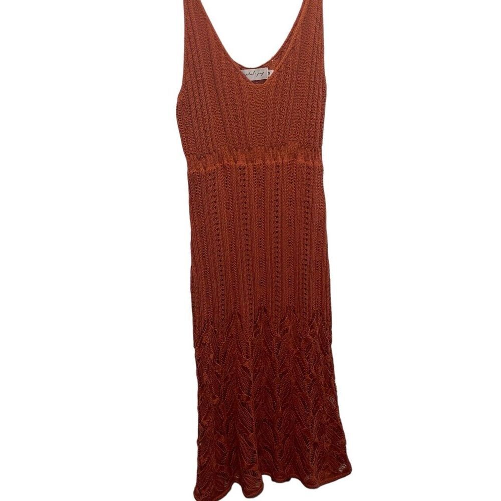 Petal And Pup Rust Orange Petrova Crochet Midi Dress Size Small Boho Festival